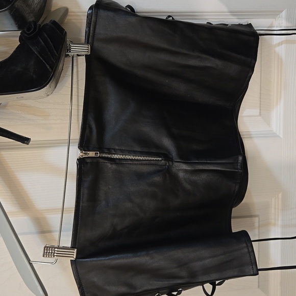 Grebrafan-black corset and skirt,4XL,faux leather,Indie Sleeze - Picture 7 of 15